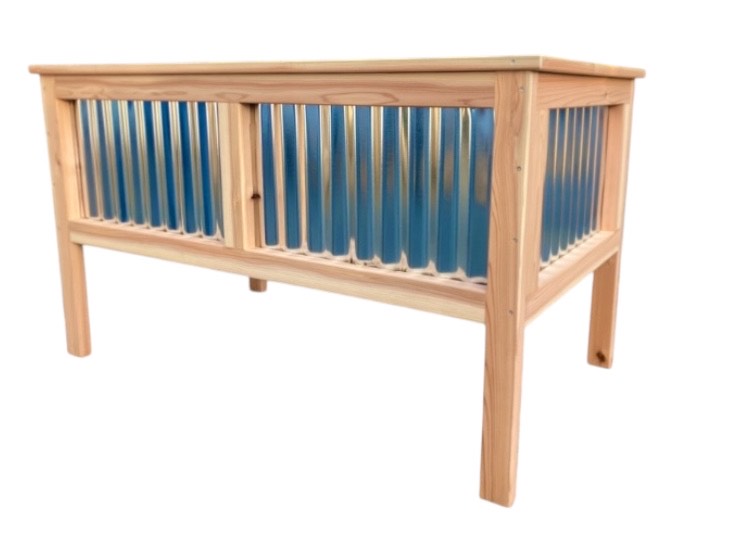 5x3 Cedar & Galvanized Metal Garden Box