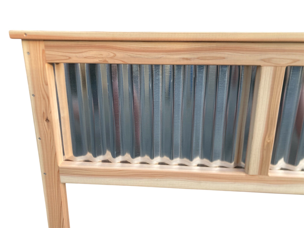 5x3 Cedar & Galvanized Metal Garden Box