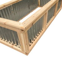 7x3 Cedar & Galvanized Metal Garden Bed