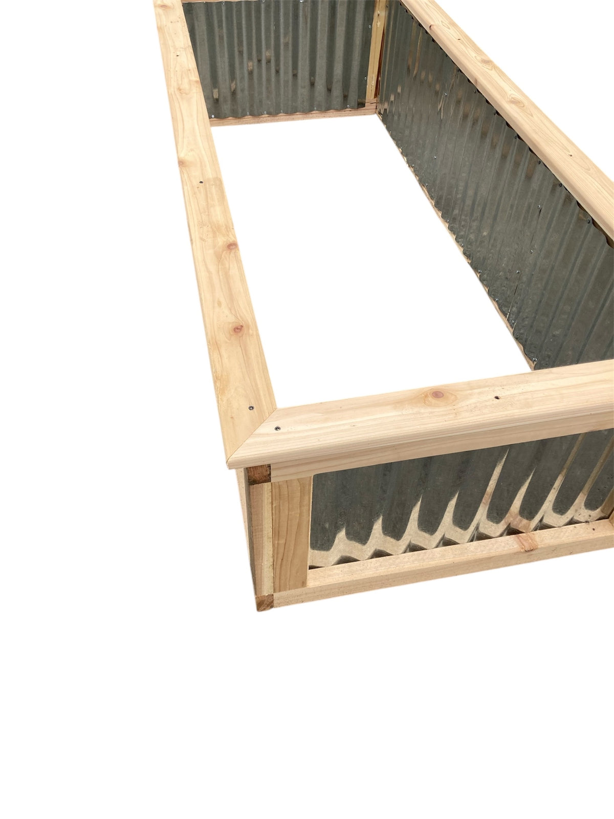 7x3 Cedar & Galvanized Metal Garden Bed
