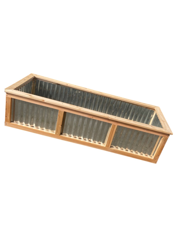 7x3 Cedar & Galvanized Metal Garden Bed