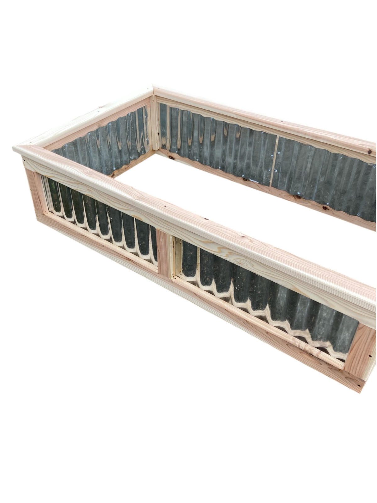 5x3 Cedar & Galvanized Metal Garden Bed